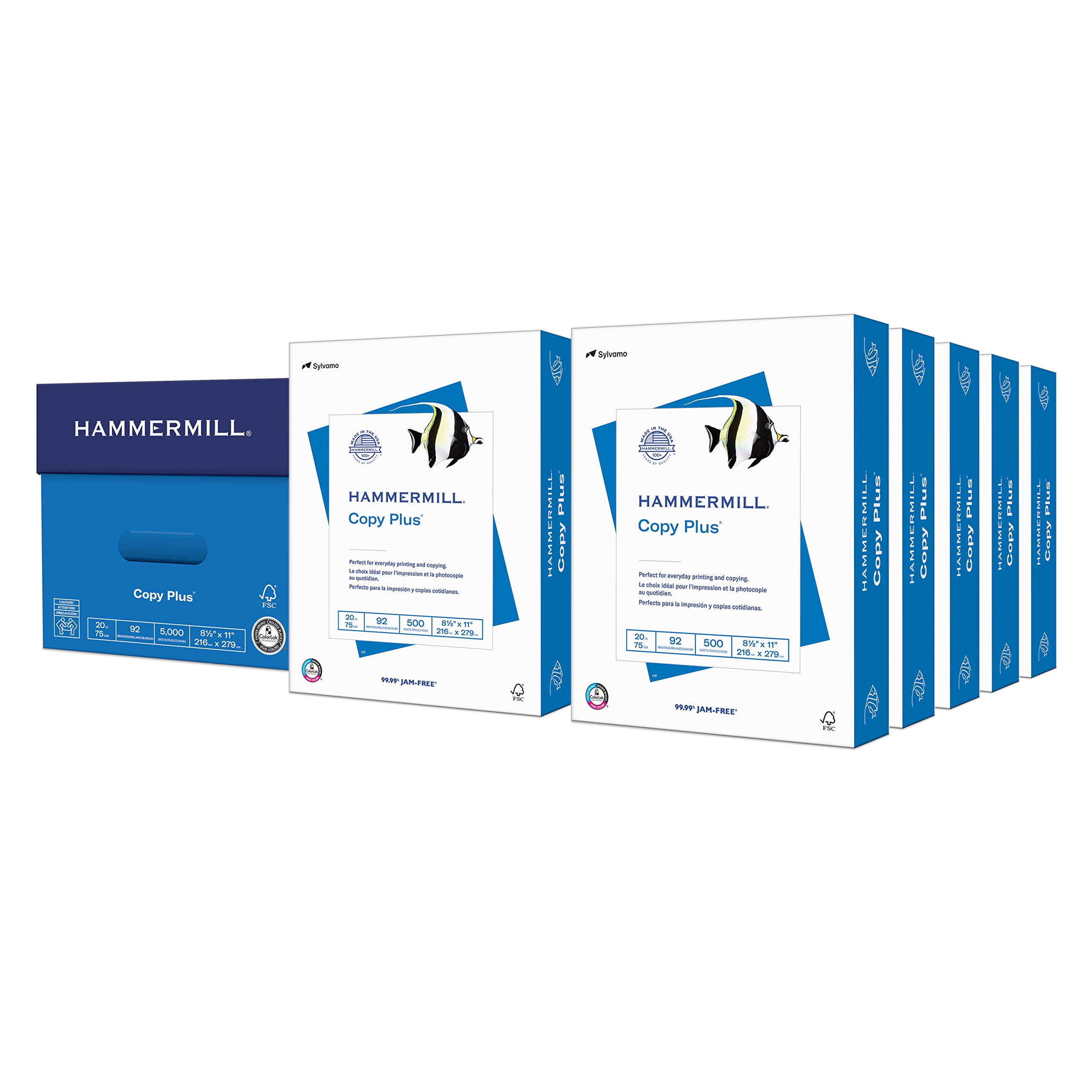 Book Cover Hammermill Printer Paper, 20 lb Copy Plus, 8.5 x 11 - 10 Ream (5,000 Sheets) - 92 Bright, Made in the USA 8.5x11 10 Ream | 5000 Sheets