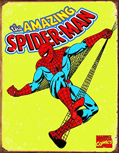 Book Cover Spiderman Retro Tin Metal Sign