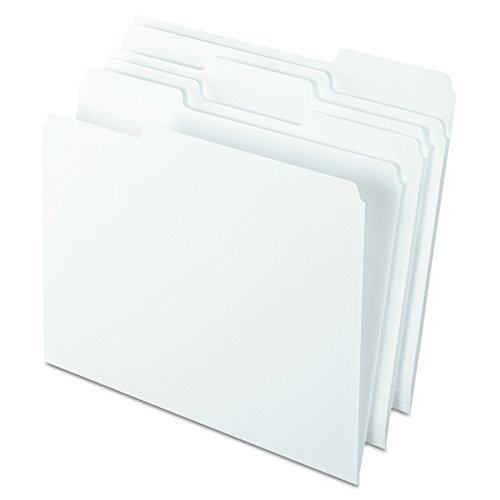 Book Cover Pendaflex Two-Tone Color File Folders, Letter Size, White, 1/3 Cut, 100 per box (152 1/3 WHI)
