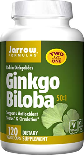Jarrow Formulas Ginkgo Biloba 50:1, 120Mg, 120 Vegan Capsules, 200 g