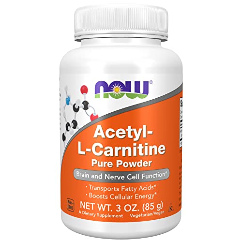 NOW Supplements, ALC (Acetyl-L-Carnitine) Powder, Brain and Nerve Cell Function*, 3-Ounce