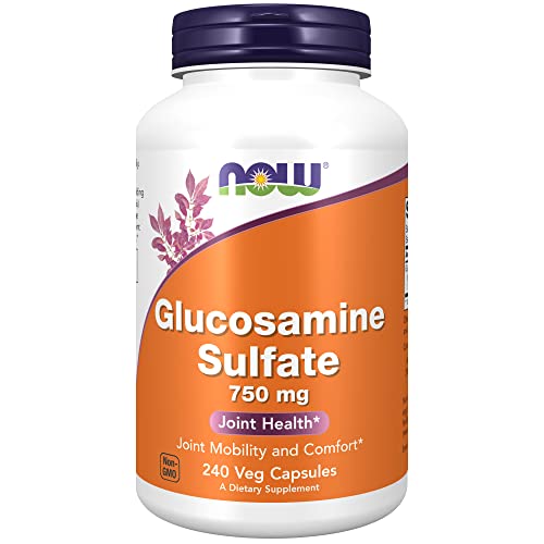 Book Cover NOW Supplements, Glucosamine Sulfate 750 mg, with UL Dietary Supplement Certification, 240 Veg Capsules
