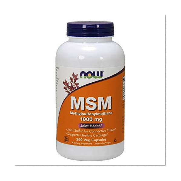 Book Cover NOW MSM 1000mg, 240 Veg Capsules