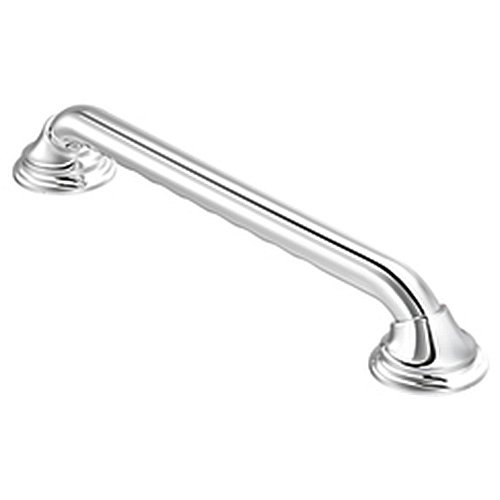 Book Cover Moen LR8724D3GCH Home Care 24-Inch Designer Bath Safety Bathroom Grab Bar with Curled Grip, Chrome