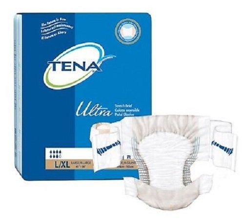 Book Cover TENA Stretch Ultra Brief, Large/XL, Extra Large, Heavy Absorbency, 67803 - Case of 72