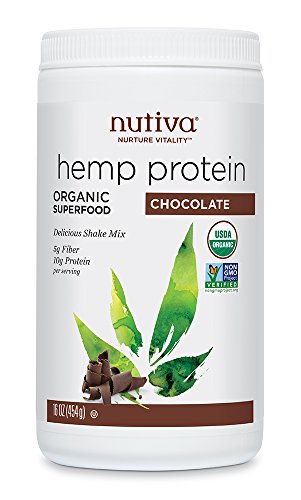 Book Cover Nutiva Organic, Cold-Processed Hemp Protein, Chocolate, 16-ounce