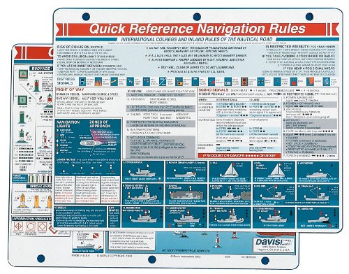 Book Cover Davis Instruments Navigation Rules Quick Reference Card