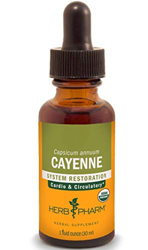 Herb Pharm Certified Organic Cayenne Extract for Cardiovascular and Circulatory Support - 1 Ounce