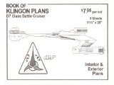 Book of Klingon Plans: D7 Class Battle Cruiser (Star Trek)