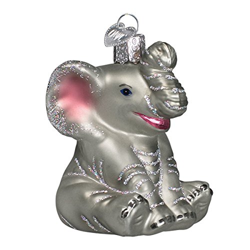 Old World Christmas Little Elephant Glass Blown Ornament for Christmas Tree