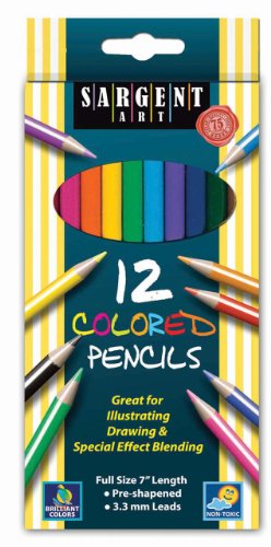 Book Cover Sargent Art 22-7212 12-Count Assorted Colored Pencils