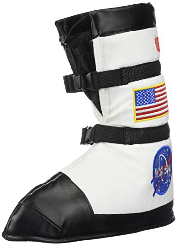 Book Cover Aeromax Astronaut Boots, size Small, White, with NASA patches