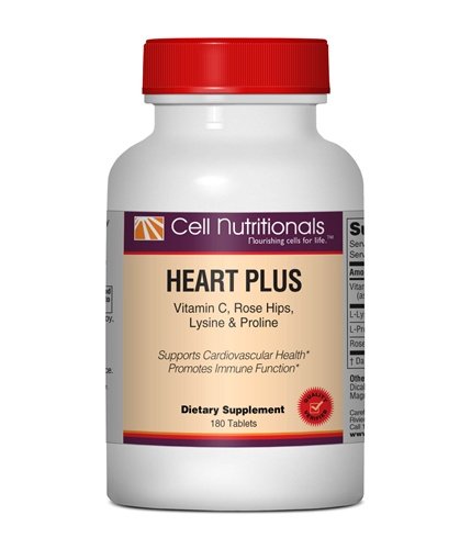 Book Cover Heart Plus: Vitamin C, L-Lysine & L-Proline; 180 Tablets