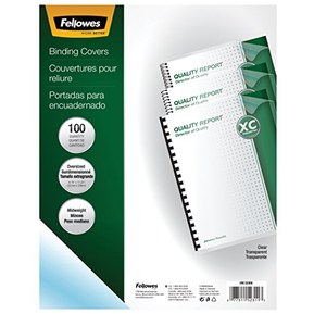 Fellowes 52311 Crystals Presentation Covers with Round Corners, 8mil 11 1/4 x 8 3/4, Clear (Pack of 100)