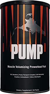 Animal Pump - Preworkout - Vein Popping Pumps - Energy and Focus - Creatine - Nitric Oxide - Easy to Remove Stimulant Pill for Anytime Workouts - 30 Packs