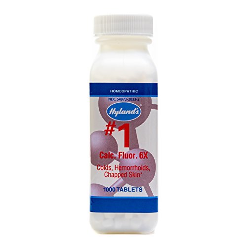 Hemorrhoid Treatment, Homeopathic Relief of Hemorroids, Colds, and Chapped Lips, Hyland's #1 Cell Salt Calcarea Fluorica 6X, 500 Count