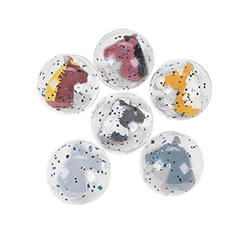 Book Cover Horse Bouncing Balls, Pack of 12