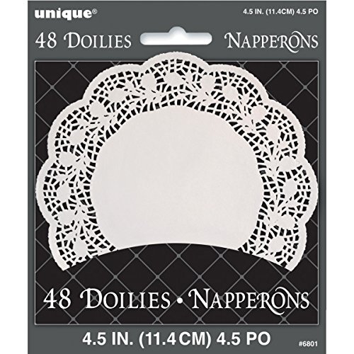 4.5" White Paper Doilies, 48ct