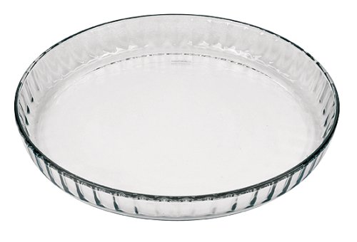 Book Cover Marinex Glass Fluted Flan or Quiche Dish, 10-1/2-Inch