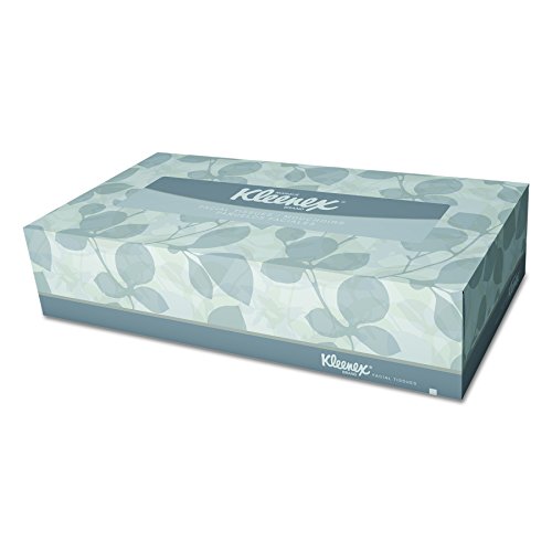 Book Cover Kleenex 21606BX White Facial Tissue, 2-Ply, White, Pop-Up Box (Box of 125 Tissues)