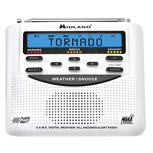 Book Cover Midland - WR120B/WR120EZ - NOAA Emergency Weather Alert Radio - S.A.M.E. Localized Programming, Trilingual Display, 60+ Emergency Alerts, & Alarm Clock (WR120B - Box Packaging)