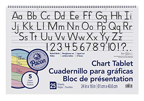 Book Cover Pacon Chart Tablet, 24 x 16 Inches, 1-1/2 Inch Ruled Long Way, 25 Sheets - 384810
