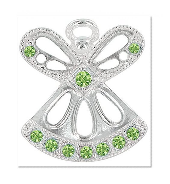 AUGUST PERIDOT Birthstone Wings & Wishes Angel Tac Pin