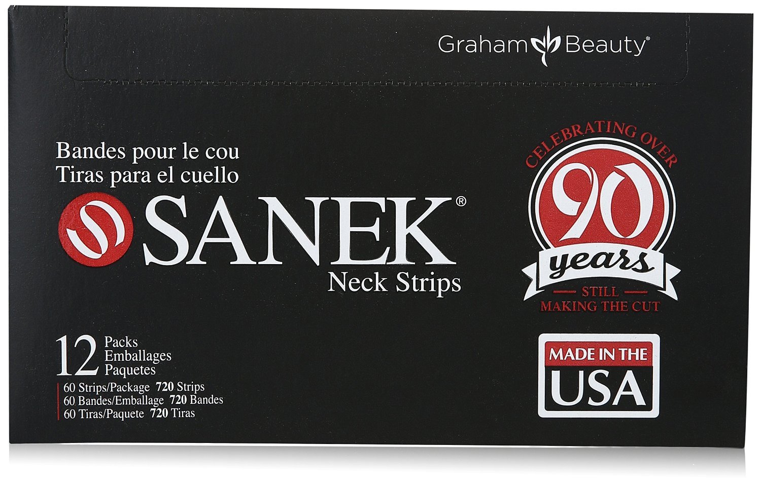 Book Cover Graham Sanek Neck Strips- 2.5 x 17.5-12 pks w/60 Per Pack