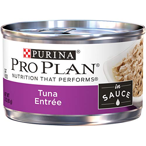 Book Cover Purina Pro Plan Wet Cat Food, Tuna Entree in Sauce - (24) 3 oz. Pull-Top Cans
