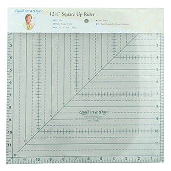Book Cover Quilt in a Day 12-1/2-Inch by 12-1/2-Inch Square Up Ruler