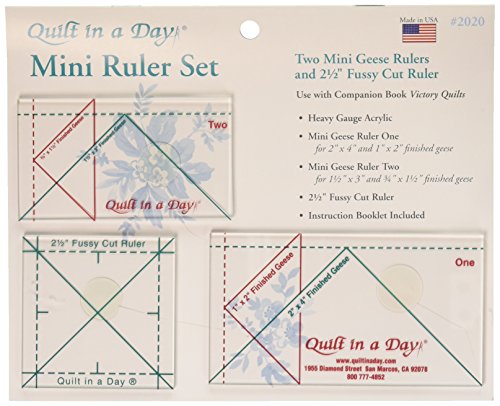 Book Cover Quilt In A Day Mini Ruler Set, 1-Pack, Clear