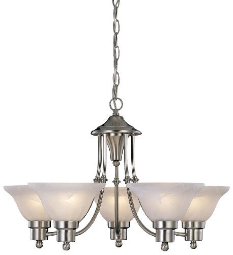 Hardware House 544452 Bristol 5-Light Chandelier, Brushed Nickel