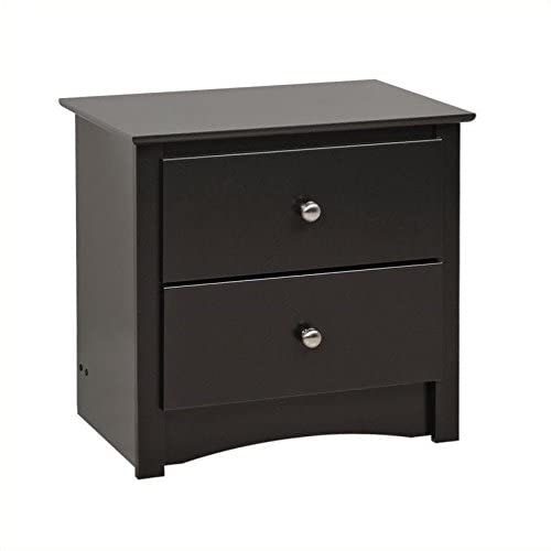 Sonoma 2-Drawer Nightstand, Black Black Nightstand