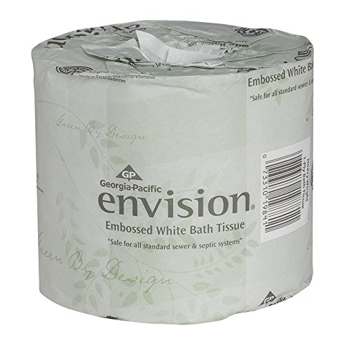 Book Cover Envision 1-Ply Toilet Paper by GP PRO (Georgia-Pacific), 19841/01, 550 Sheets Per Roll, 40 Rolls Per Case , White
