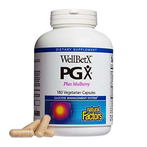PGX by Natural Factors, WellBetX Plus Mulberry, Supports Healthy Weight Management and Helps Reduce Appetite, 180 Vegetarian Capsules (45 servings)