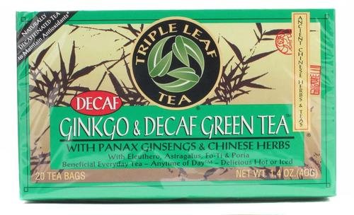 Green Tea-No Caffeine With Ginkgo & Chinese Herbs - 20 - Bag
