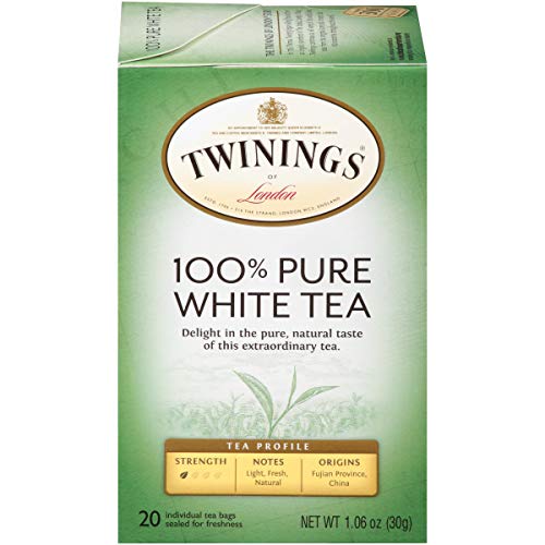 Book Cover Twinings Fujian Chinese Pure White Tea, 20-Count Tea Bags (Pack of 6)