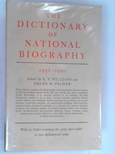The Dictionary of National Biography - 1951-1960