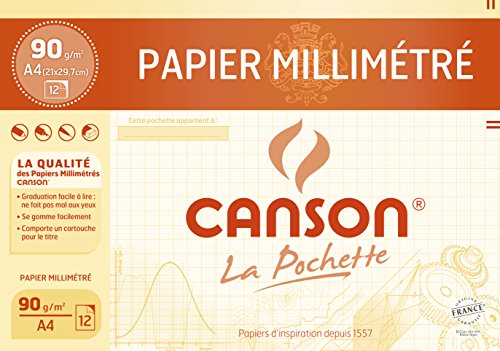 Canson Papier à dessin 12 feuilles A4 21 x 29,7 cm Bistre