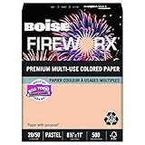 Boise Fireworx Color Copy/Laser Paper, 20 lb, Letter Size (8.5 x 11), Rat-a-Tat Tan, 500 Sheets (MP2201-TN)