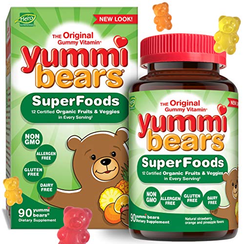 Book Cover Yummi Bears Wholefood and Antioxidants Gummy Vitamins for Kids, 90 Count (Pack of 1)