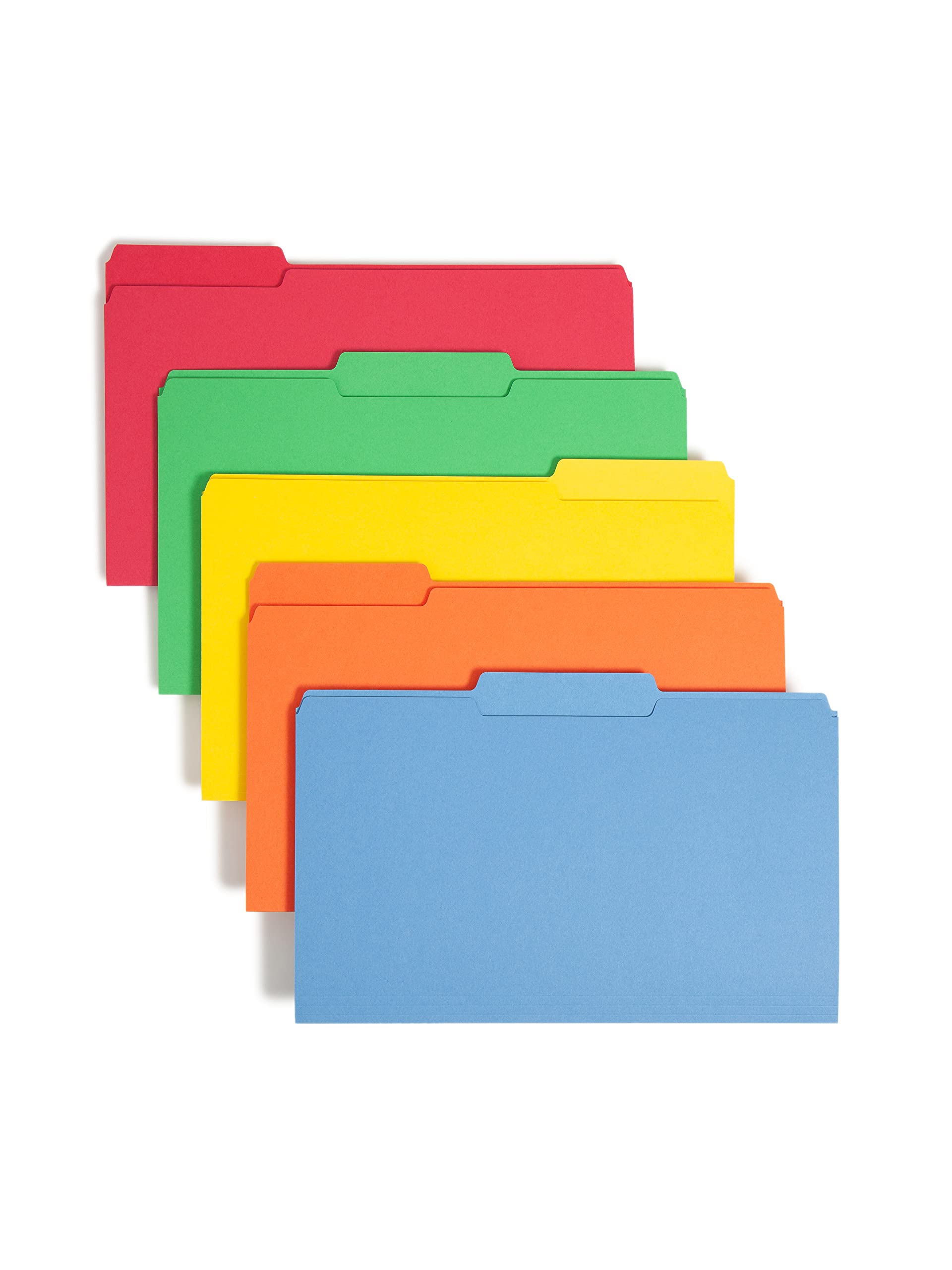 Smead Colored File Folder, 1/3-Cut Tab, Legal Size, Assorted Colors, 100 per Box (16943)