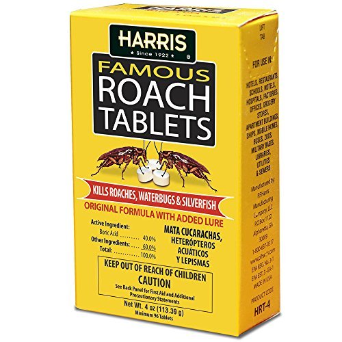Book Cover Harris Roach Tablets, Boric Acid Roach Killer with Lure (4oz, 96 Tablets)