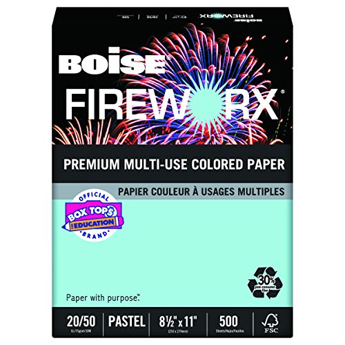 Book Cover Boise Fireworx Color Copy/Laser Paper, 20 lb, Letter Size (8.5 x 11), Bottle Rocket Blue, 500 Sheets (MP2201-BE)