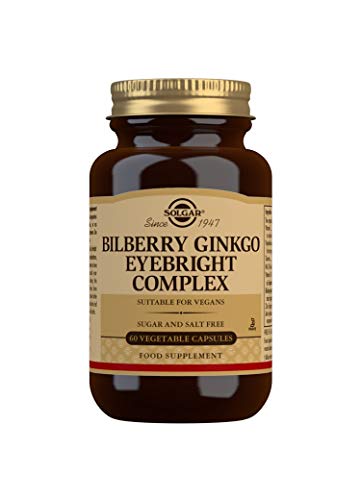 Solgar Bilberry Ginkgo Eyebright Complex Vegetable Capsules - Pack of 60
