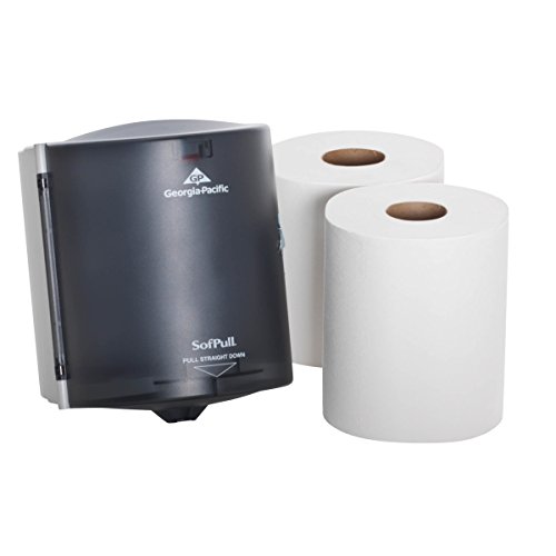Book Cover SofPull Centerpull Regular Capacity Paper Towel Dispenser Trial Kit by GP PRO (Georgia-Pacific), 58205, 1 Dispenser (58204) & 2 Centerpull Paper Towel Rolls, (28124)
