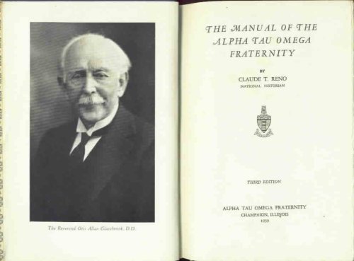 The Manual of the Alpha Tau Omega Fraternity