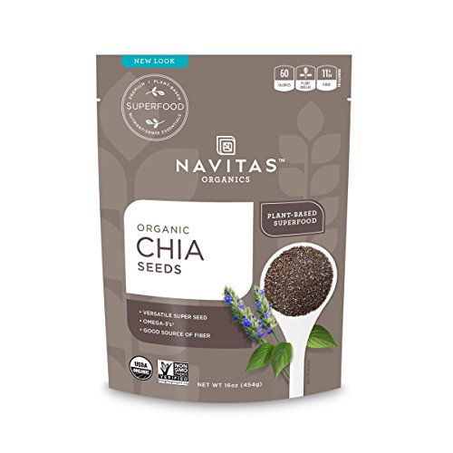 Book Cover Navitas Organics Chia Seeds, 16 oz. Bag - Organic, Non-GMO, Gluten-Free