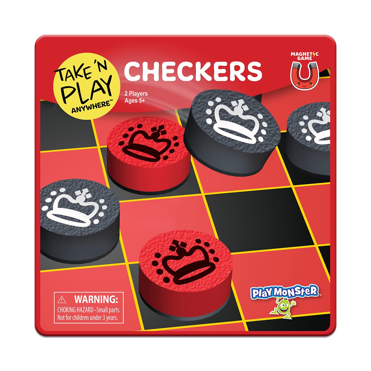 Book Cover Take 'N Play Anywhere — Checkers — Magnetic Travel Game — Fun on The Go! — for Ages 4+