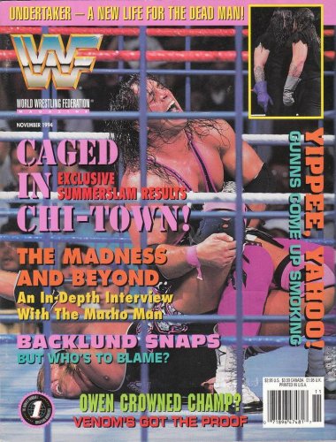 WWF MAGAZINE----NOVEMBER 1994------BRET HART COVER